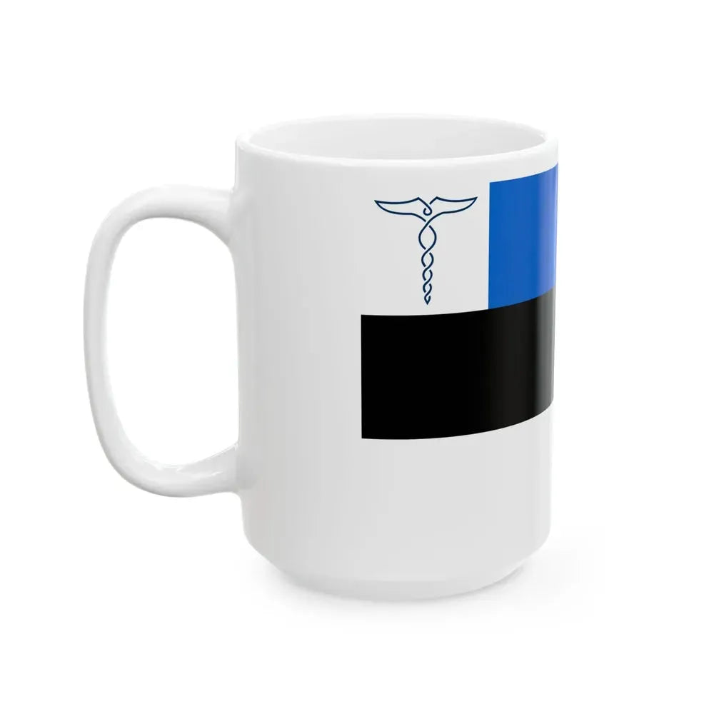 Flag of Estonian Customs (Estonia) White Coffee Mug - Go Mug Yourself