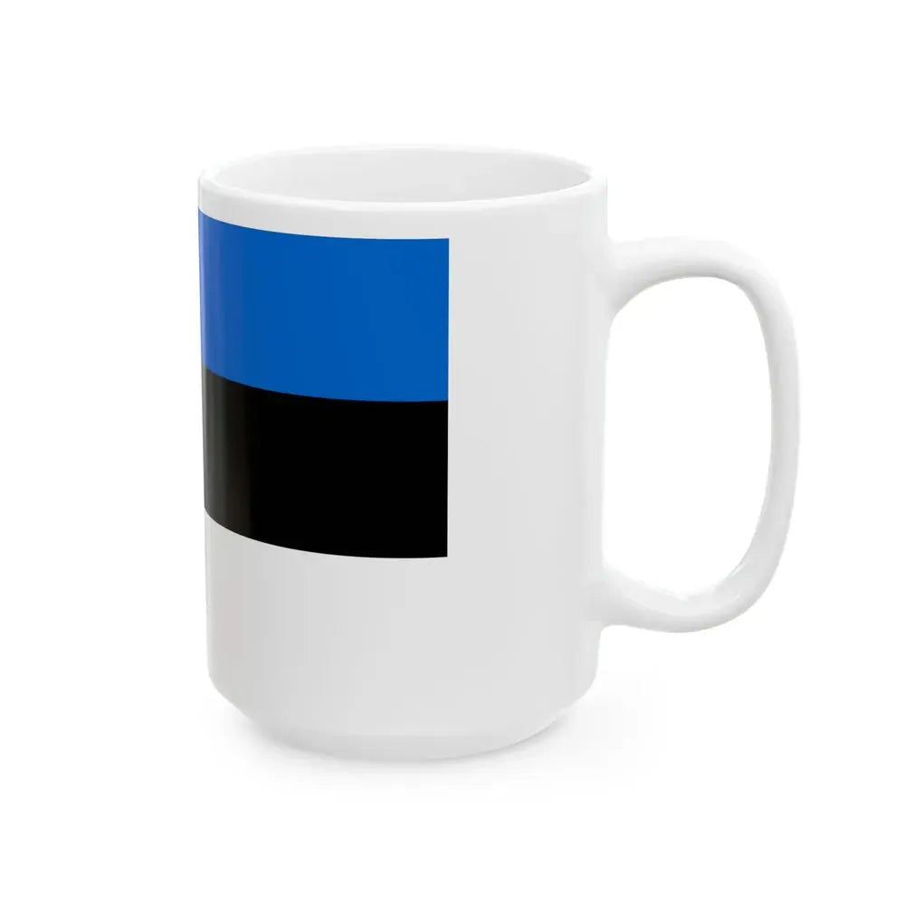 Flag of Estonian Customs (Estonia) White Coffee Mug - Go Mug Yourself
