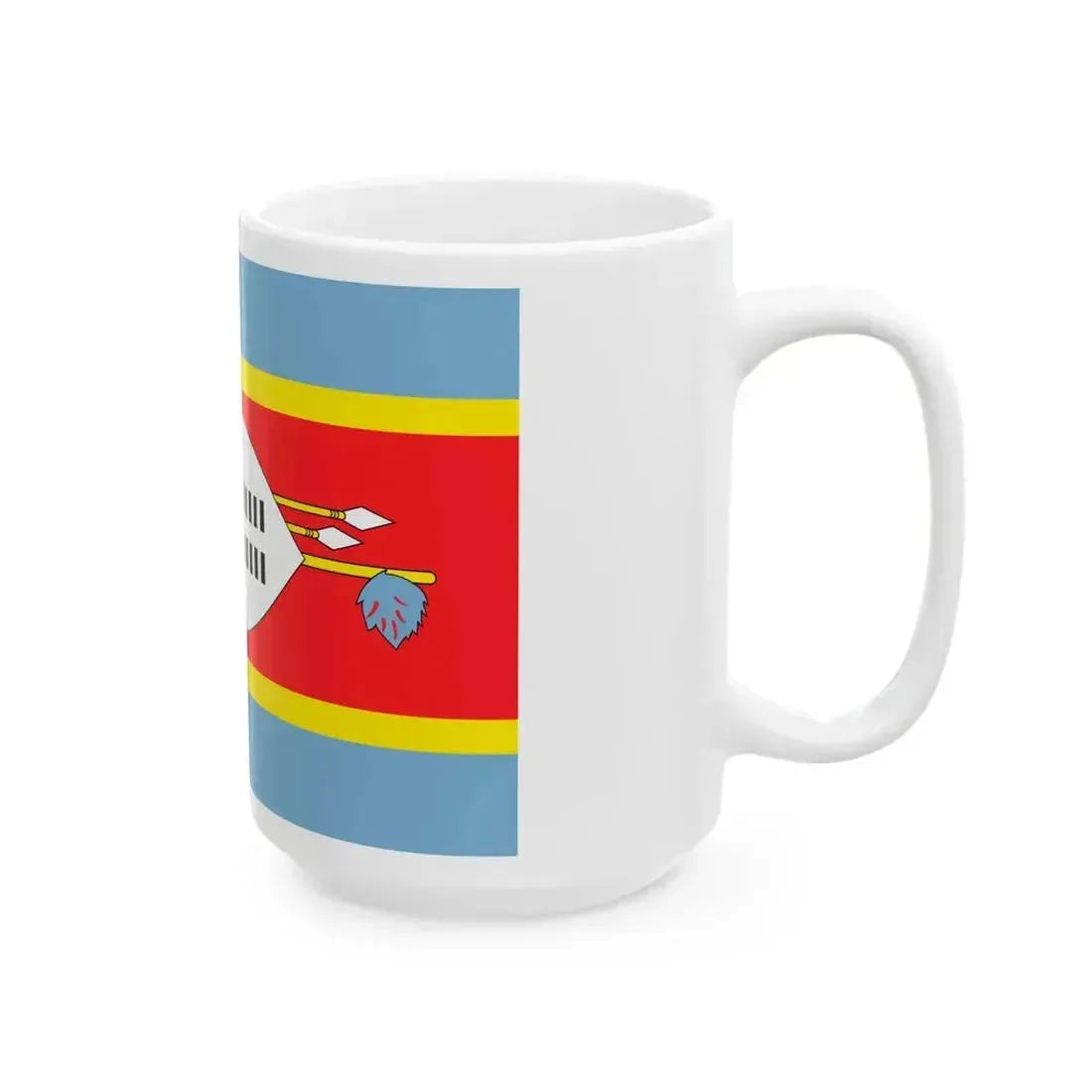 Flag of Eswatini with Lighter Colors (Eswatini) White Coffee Mug - Go Mug Yourself