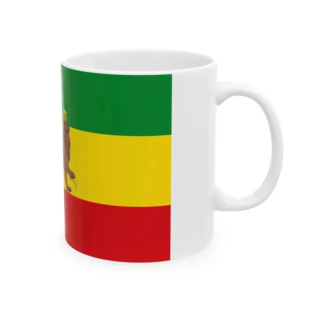 Flag of Ethiopia 1897-1974 (Ethiopia) White Coffee Mug - Go Mug Yourself