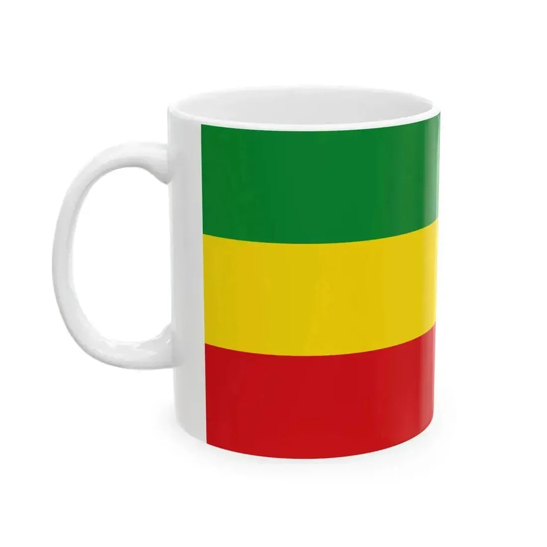 Flag of Ethiopia 1991-1996 (Ethiopia) White Coffee Mug - Go Mug Yourself