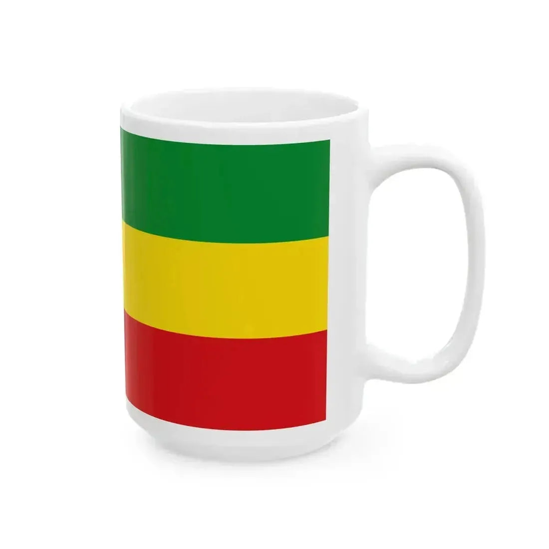 Flag of Ethiopia 1991-1996 (Ethiopia) White Coffee Mug - Go Mug Yourself