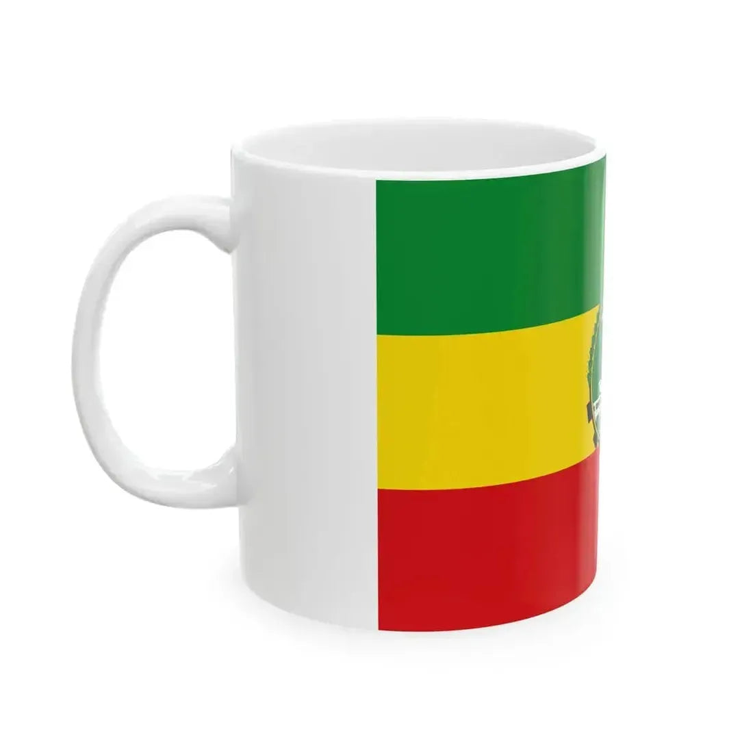 Flag of Ethiopia 1992-1996 (Ethiopia) White Coffee Mug - Go Mug Yourself