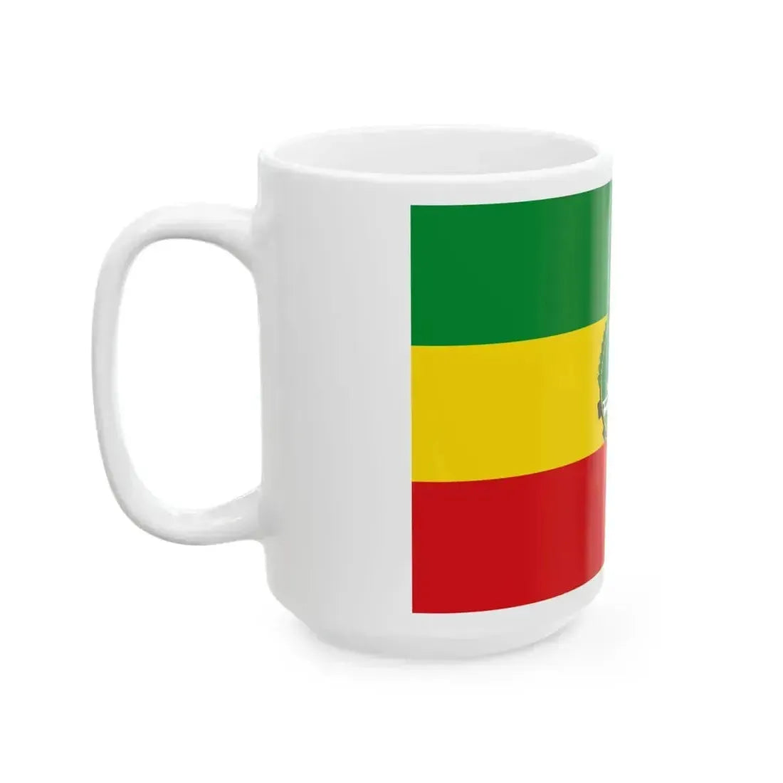 Flag of Ethiopia 1992-1996 (Ethiopia) White Coffee Mug - Go Mug Yourself
