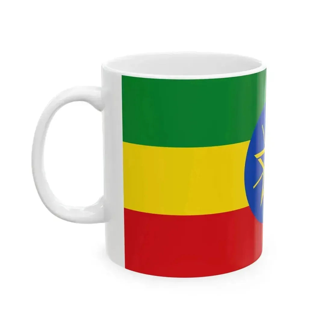 Flag of Ethiopia (Ethiopia) White Coffee Mug - Go Mug Yourself