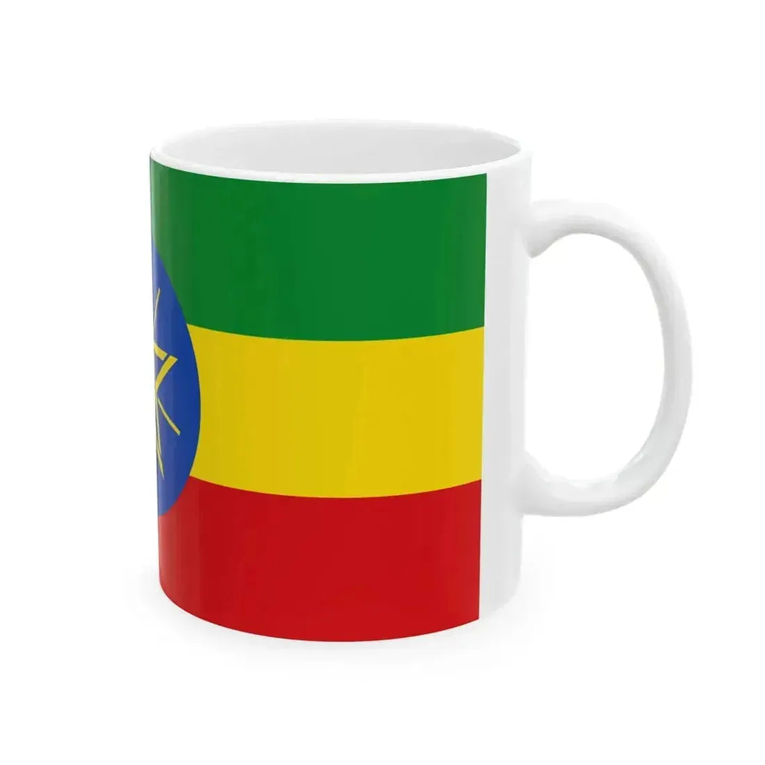 Flag of Ethiopia (Ethiopia) White Coffee Mug - Go Mug Yourself