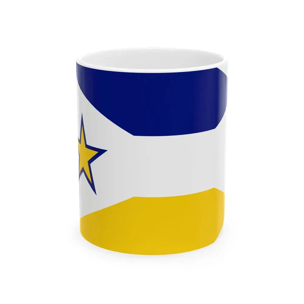 Flag of Euclid Ohio (United States) White Coffee Mug 11oz - Go Mug Yourself