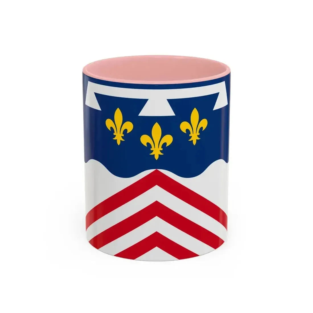 Flag of Eure et Loir France 2 - Accent Coffee Mug 11oz Pink - Go Mug Yourself