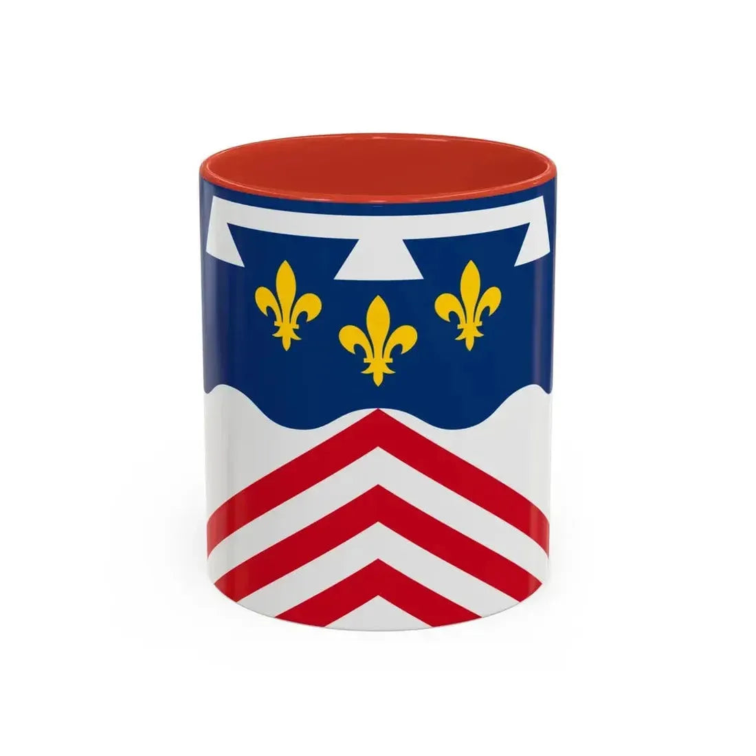 Flag of Eure et Loir France 2 - Accent Coffee Mug 11oz Red - Go Mug Yourself