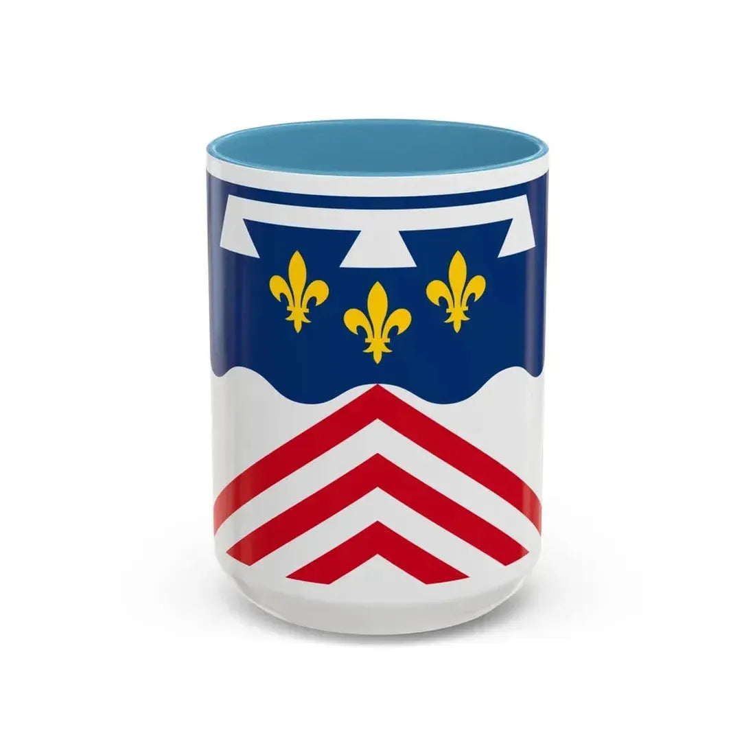 Flag of Eure et Loir France 2 - Accent Coffee Mug 15oz Light Blue - Go Mug Yourself