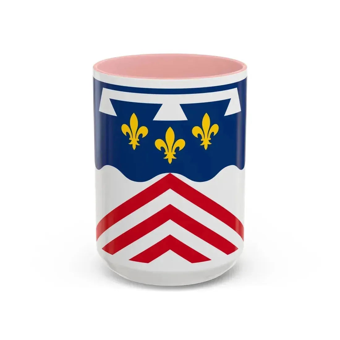 Flag of Eure et Loir France 2 - Accent Coffee Mug 15oz Pink - Go Mug Yourself