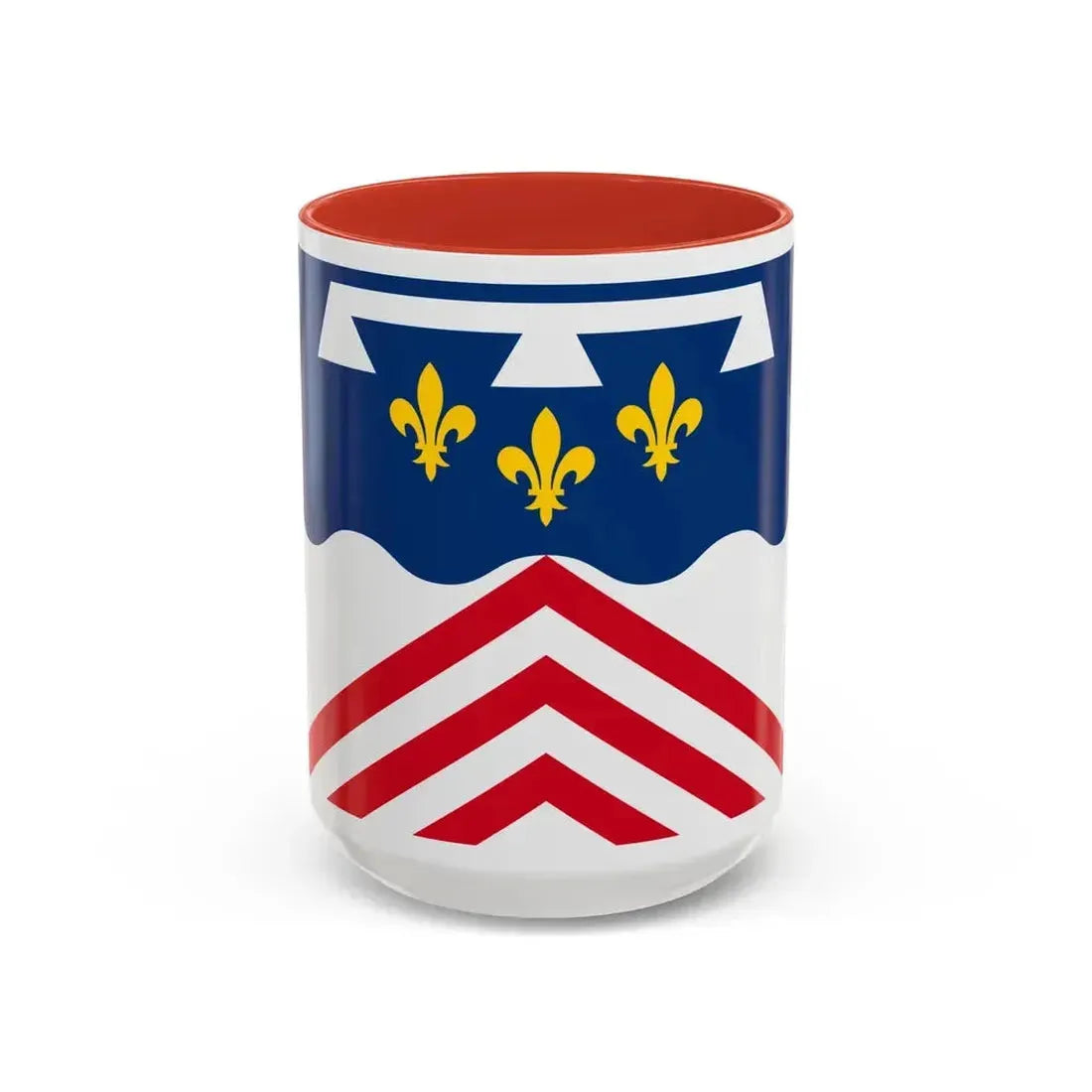 Flag of Eure et Loir France 2 - Accent Coffee Mug 15oz Red - Go Mug Yourself