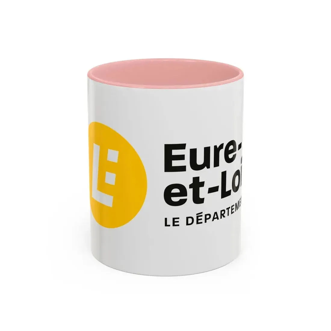 Flag of Eure et Loir France - Accent Coffee Mug 11oz Pink - Go Mug Yourself
