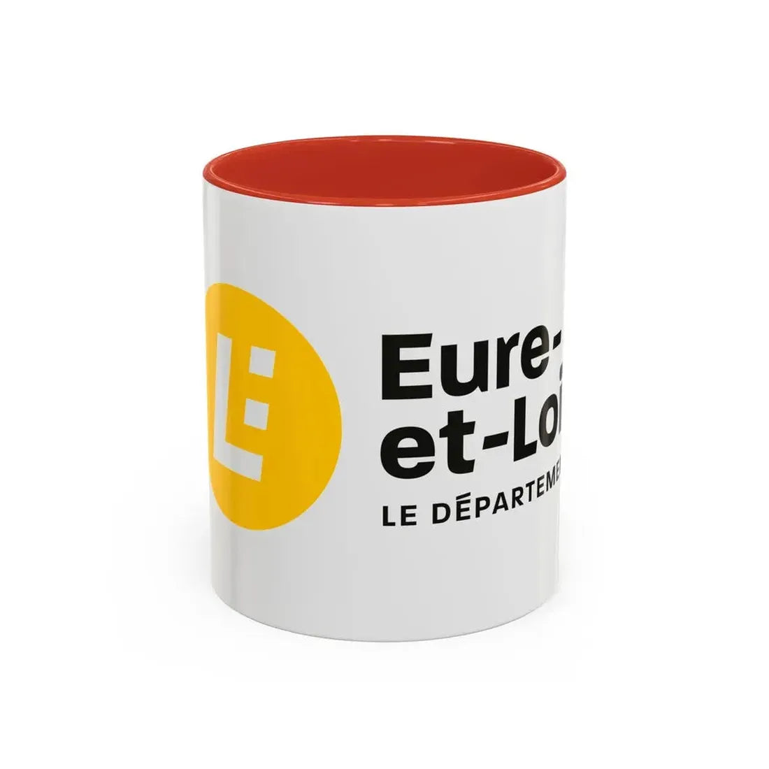 Flag of Eure et Loir France - Accent Coffee Mug 11oz Red - Go Mug Yourself