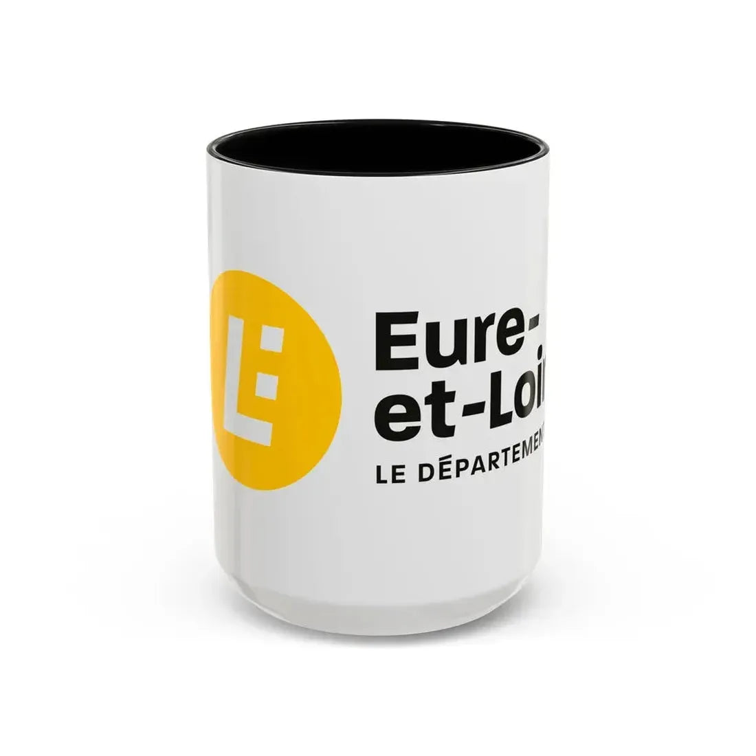 Flag of Eure et Loir France - Accent Coffee Mug 15oz Black - Go Mug Yourself