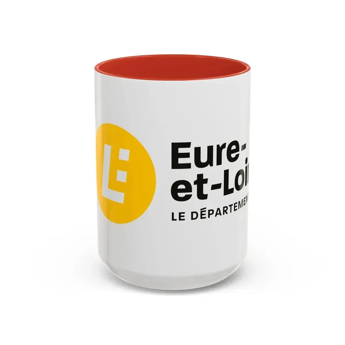 Flag of Eure et Loir France - Accent Coffee Mug 15oz Red - Go Mug Yourself