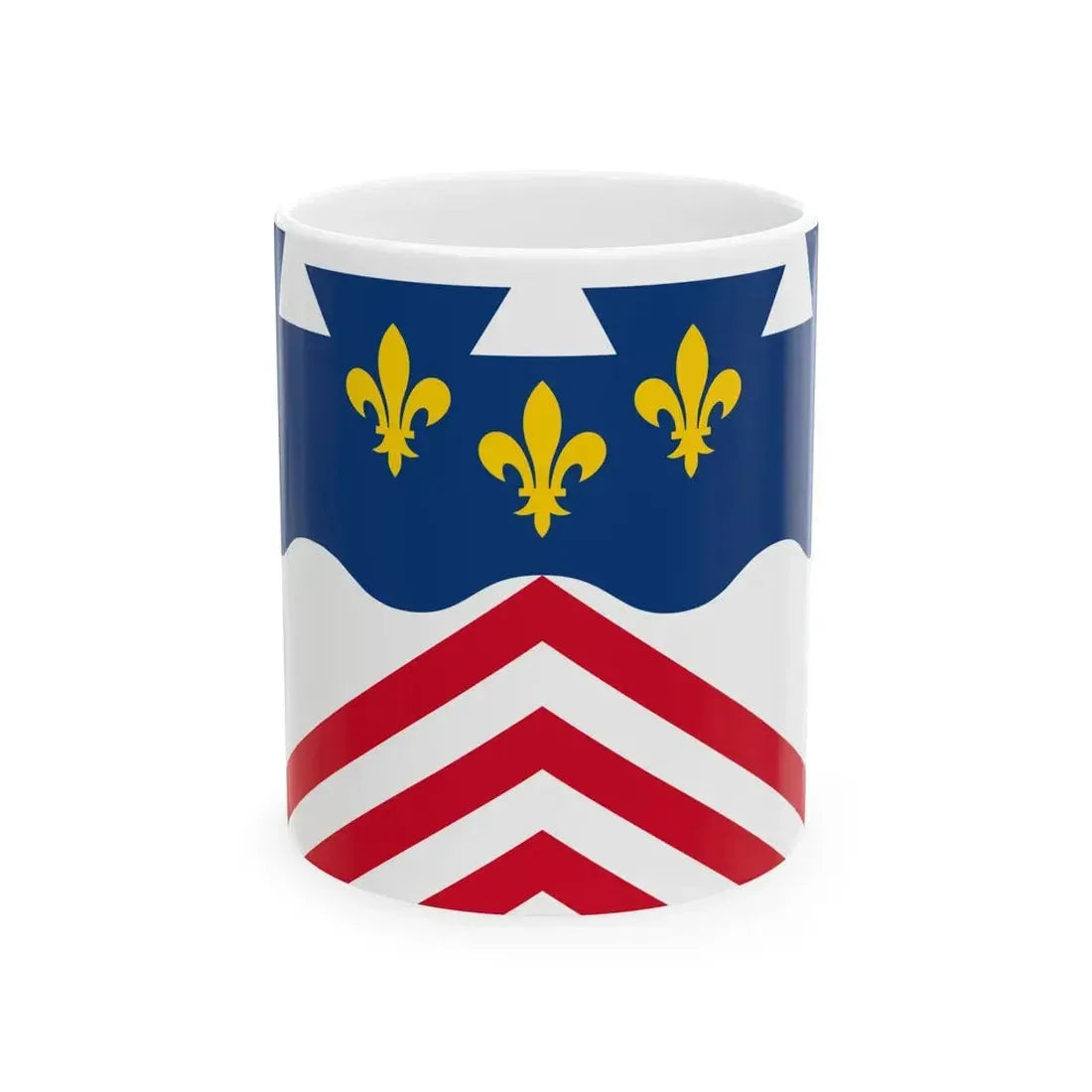 Flag of Eure-et-Loir (France) White Coffee Mug 11oz - Go Mug Yourself