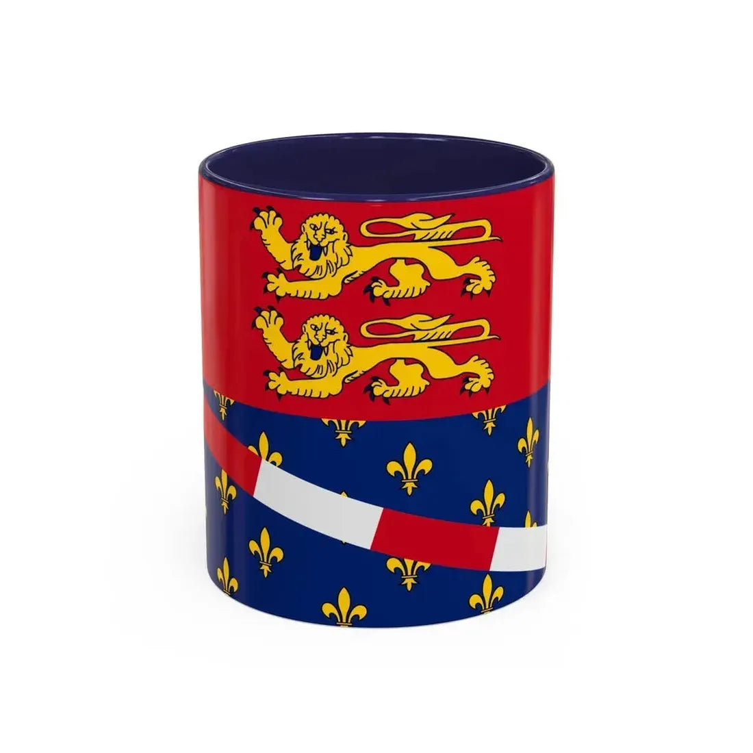 Flag of Eure France 2 - Accent Coffee Mug 11oz Navy - Go Mug Yourself
