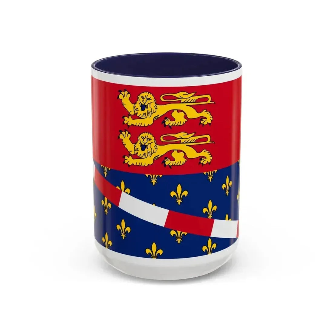 Flag of Eure France 2 - Accent Coffee Mug 15oz Navy - Go Mug Yourself