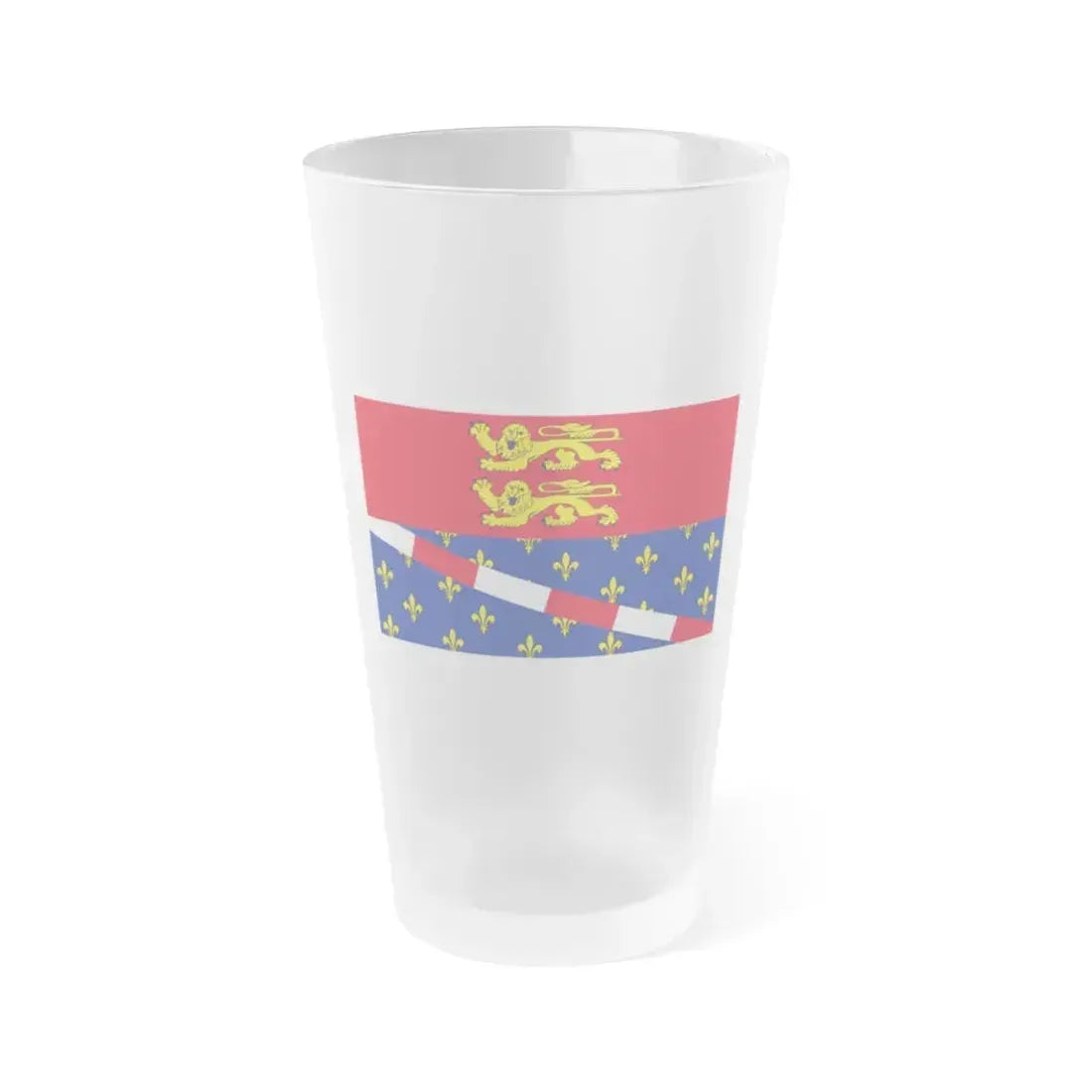Flag of Eure France 2 - Frosted Pint Glass 16oz 16oz Frosted - Go Mug Yourself