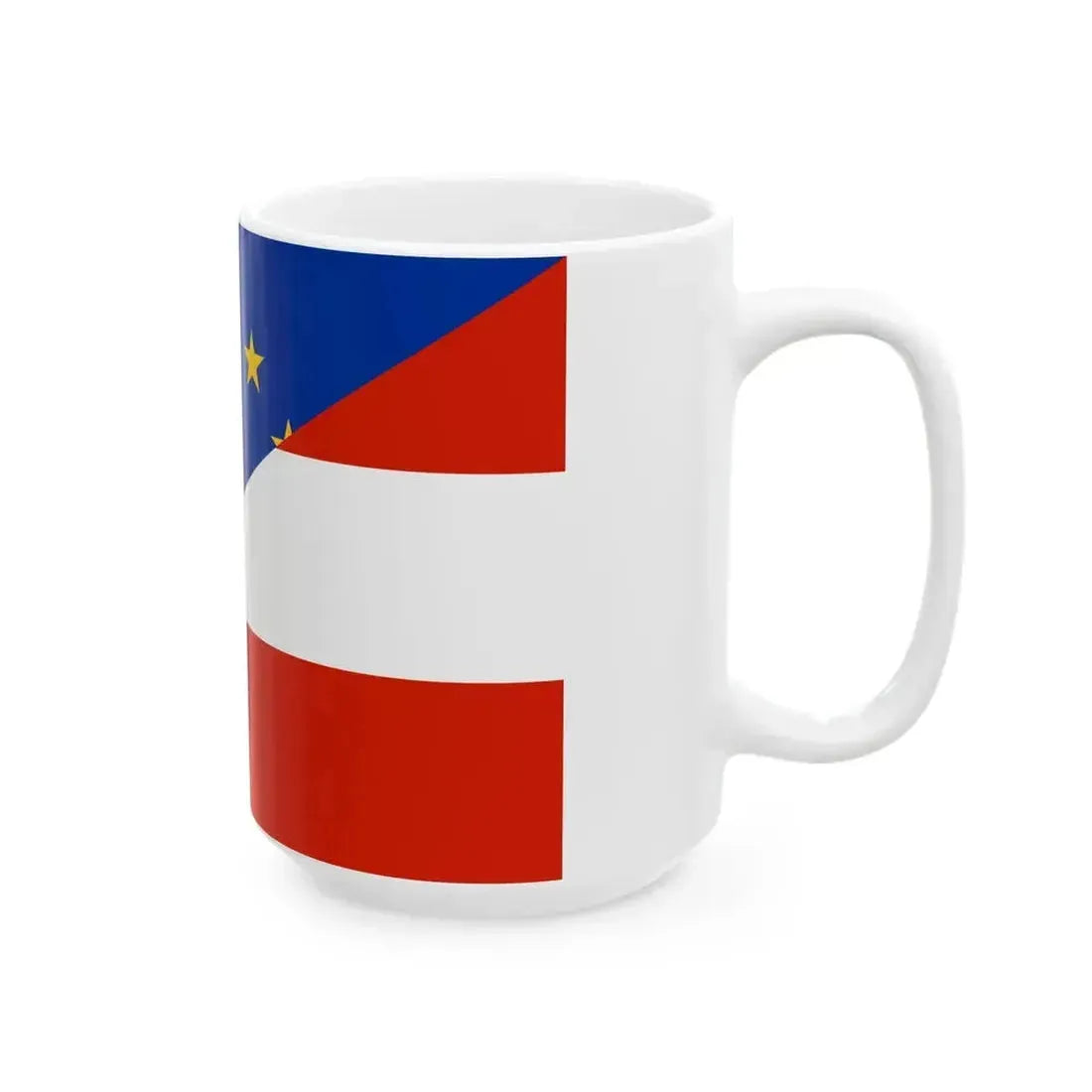 Flag of Europe and Austria (Austria) White Coffee Mug - Go Mug Yourself