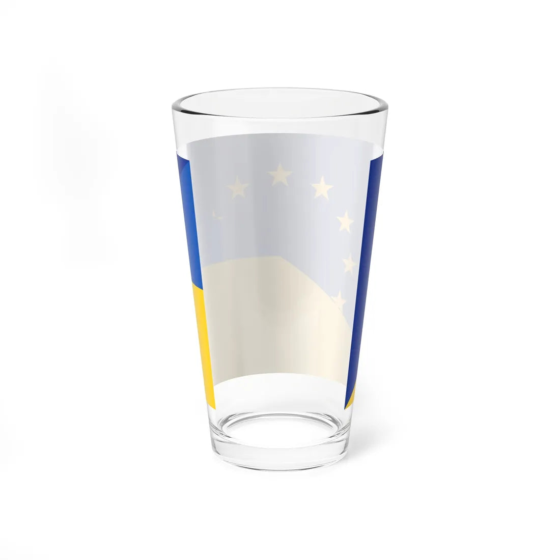 Flag of Europe and Ukraine (Ukraine) Pint Glass 16oz - Go Mug Yourself