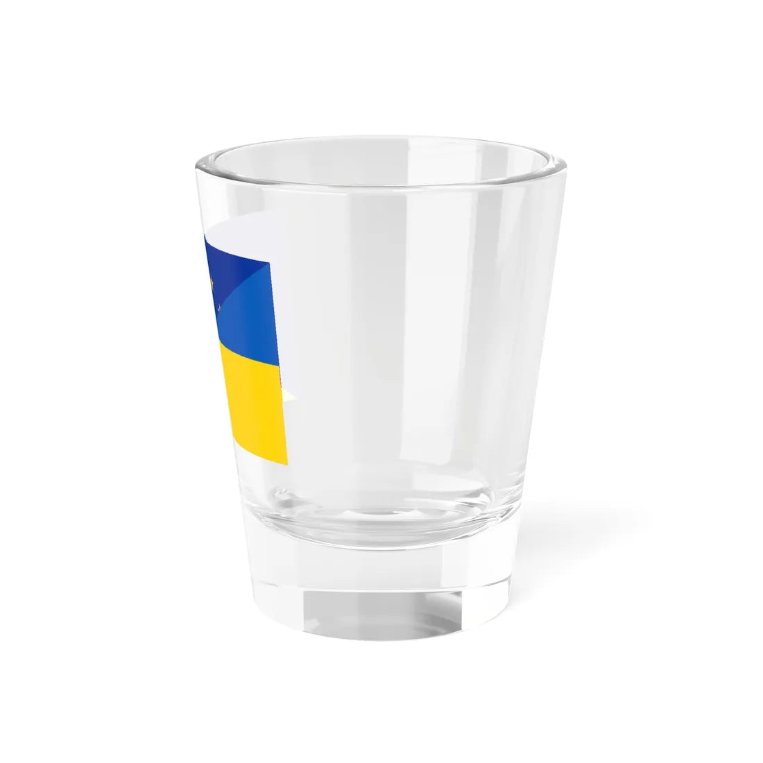 Flag of Europe and Ukraine (Ukraine) Shot Glass 1.5oz - Go Mug Yourself