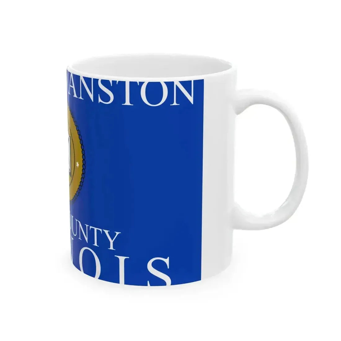 Flag of Evanston Illinois 2015-2024 (United States) White Coffee Mug - Go Mug Yourself