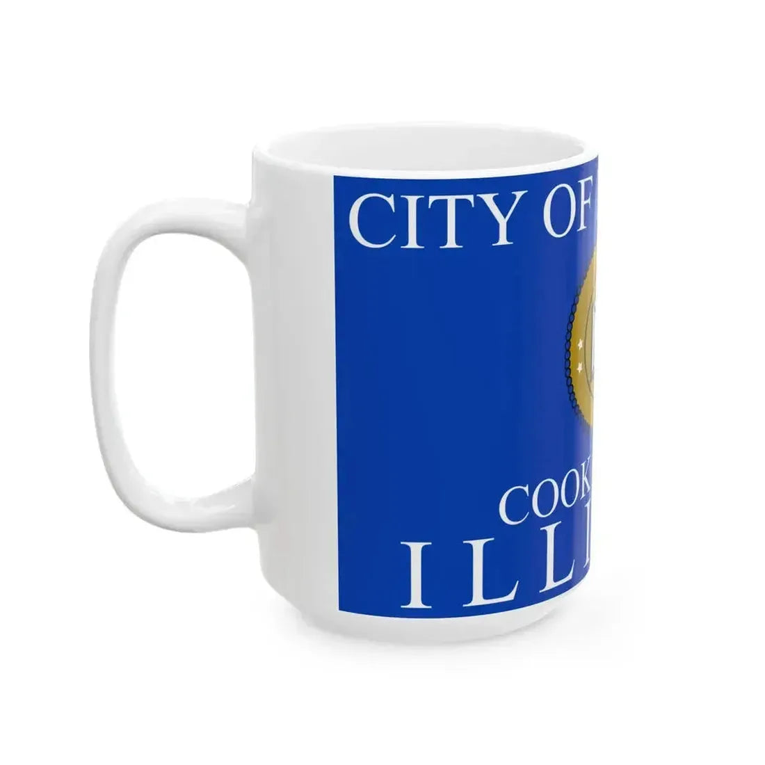 Flag of Evanston Illinois 2015-2024 (United States) White Coffee Mug - Go Mug Yourself