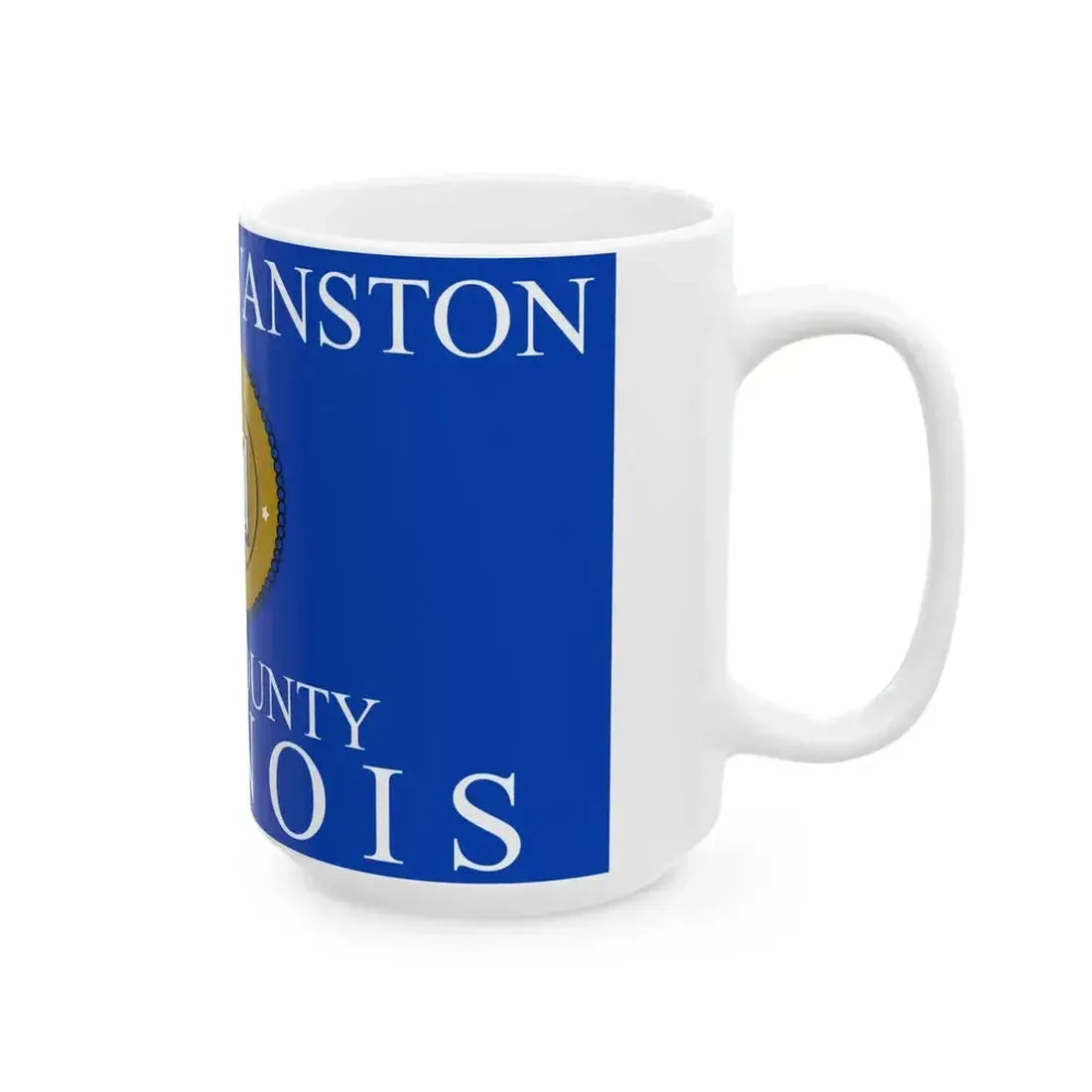 Flag of Evanston Illinois 2015-2024 (United States) White Coffee Mug - Go Mug Yourself