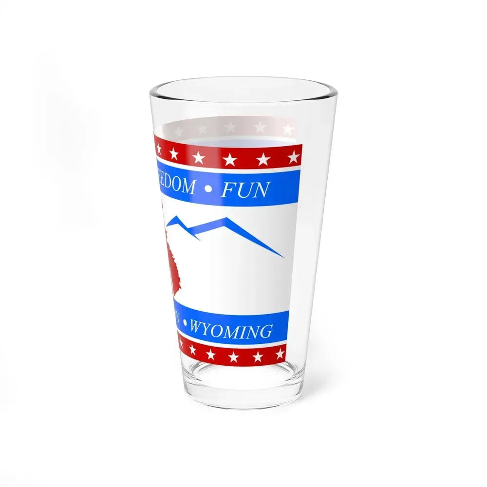 Flag of Evanston, Wyoming - Pint Glass 16oz - Go Mug Yourself