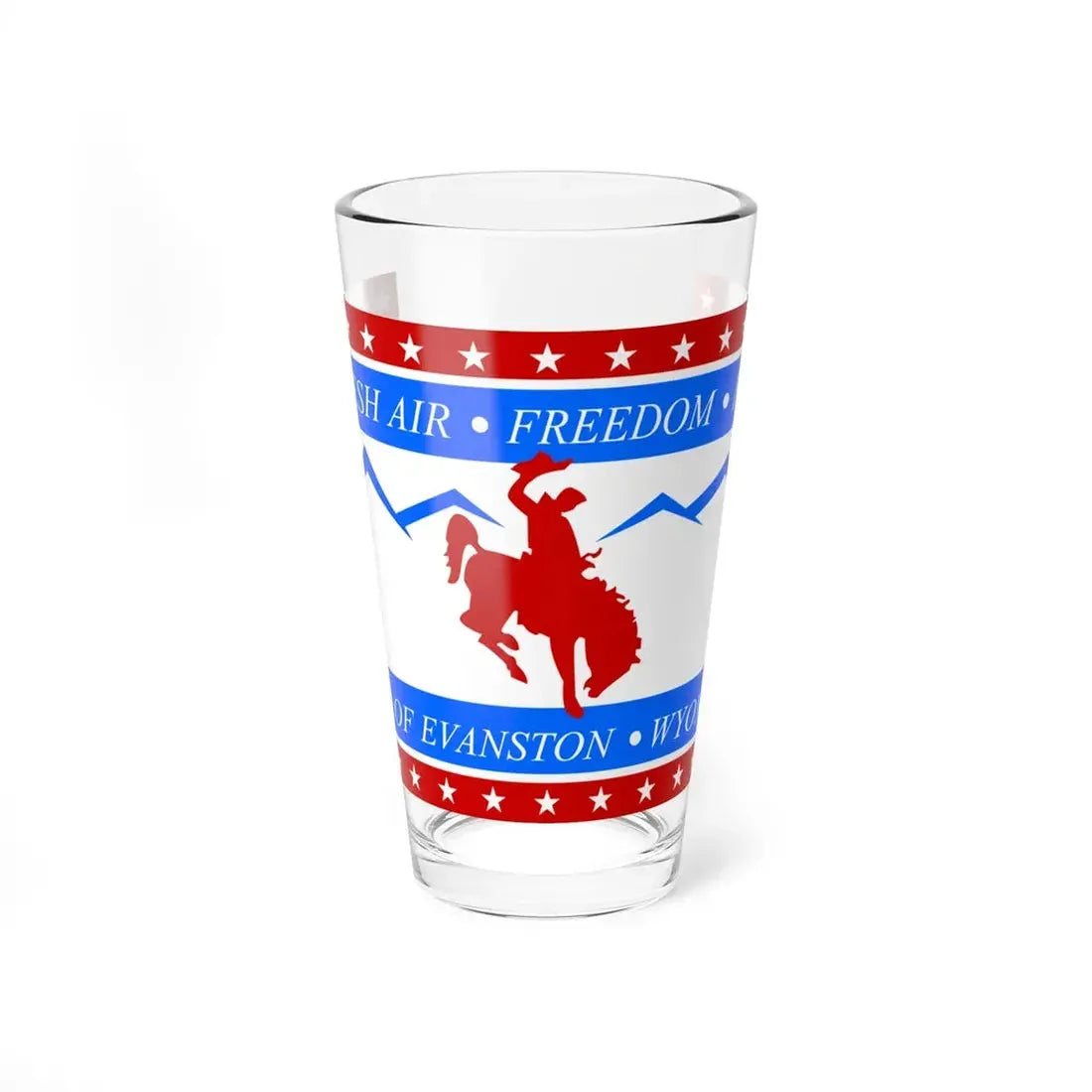 Flag of Evanston Wyoming (United States) Pint Glass 16oz 16oz - Go Mug Yourself
