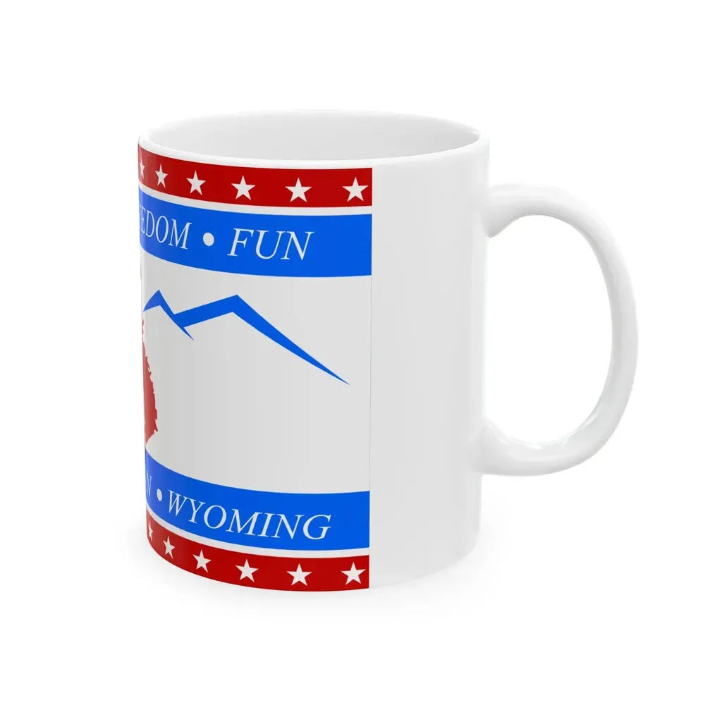 Flag of Evanston Wyoming (United States) White Coffee Mug - Go Mug Yourself