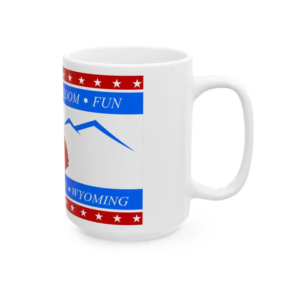 Flag of Evanston Wyoming (United States) White Coffee Mug - Go Mug Yourself