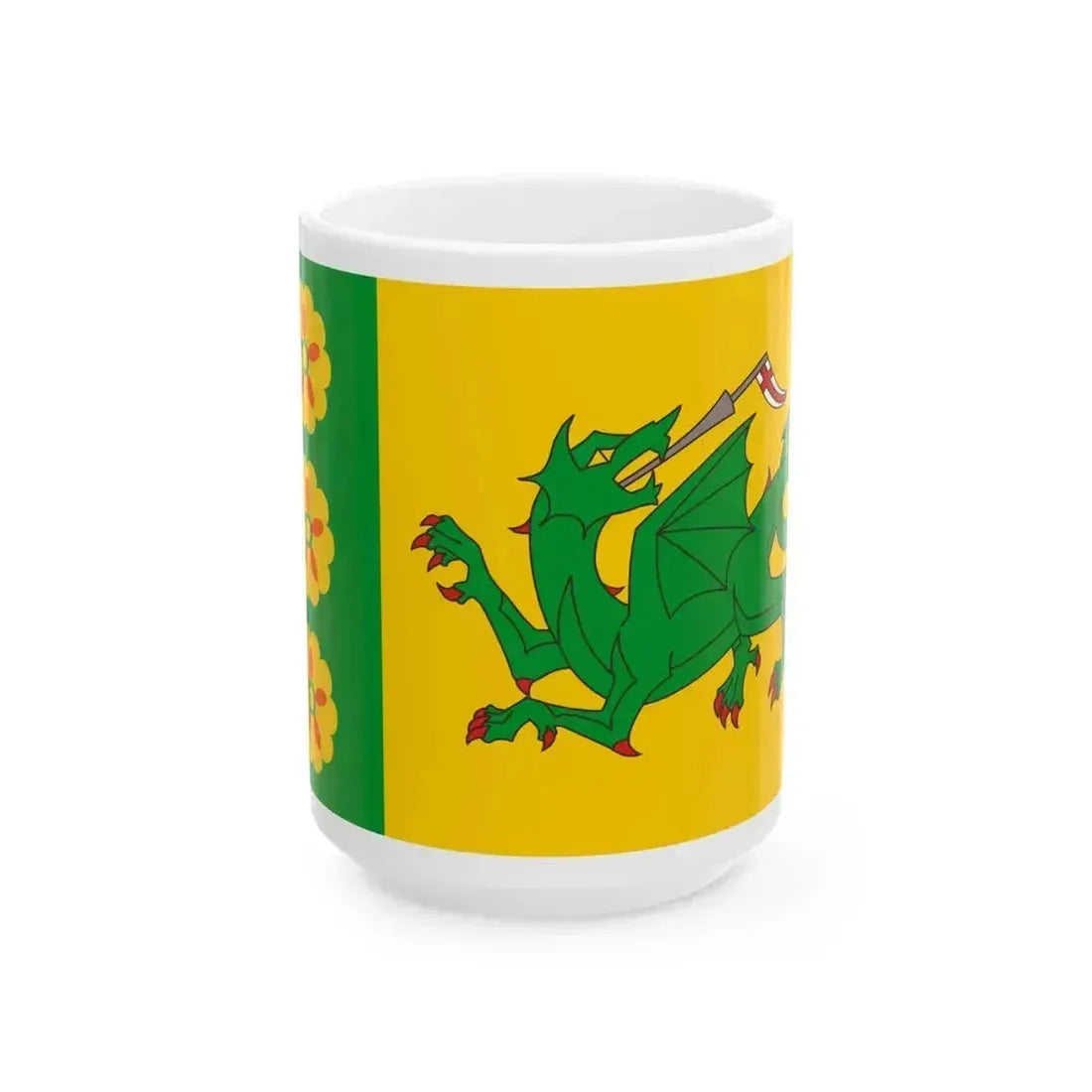 Flag of Evenley UK - White Coffee Mug 15oz - Go Mug Yourself