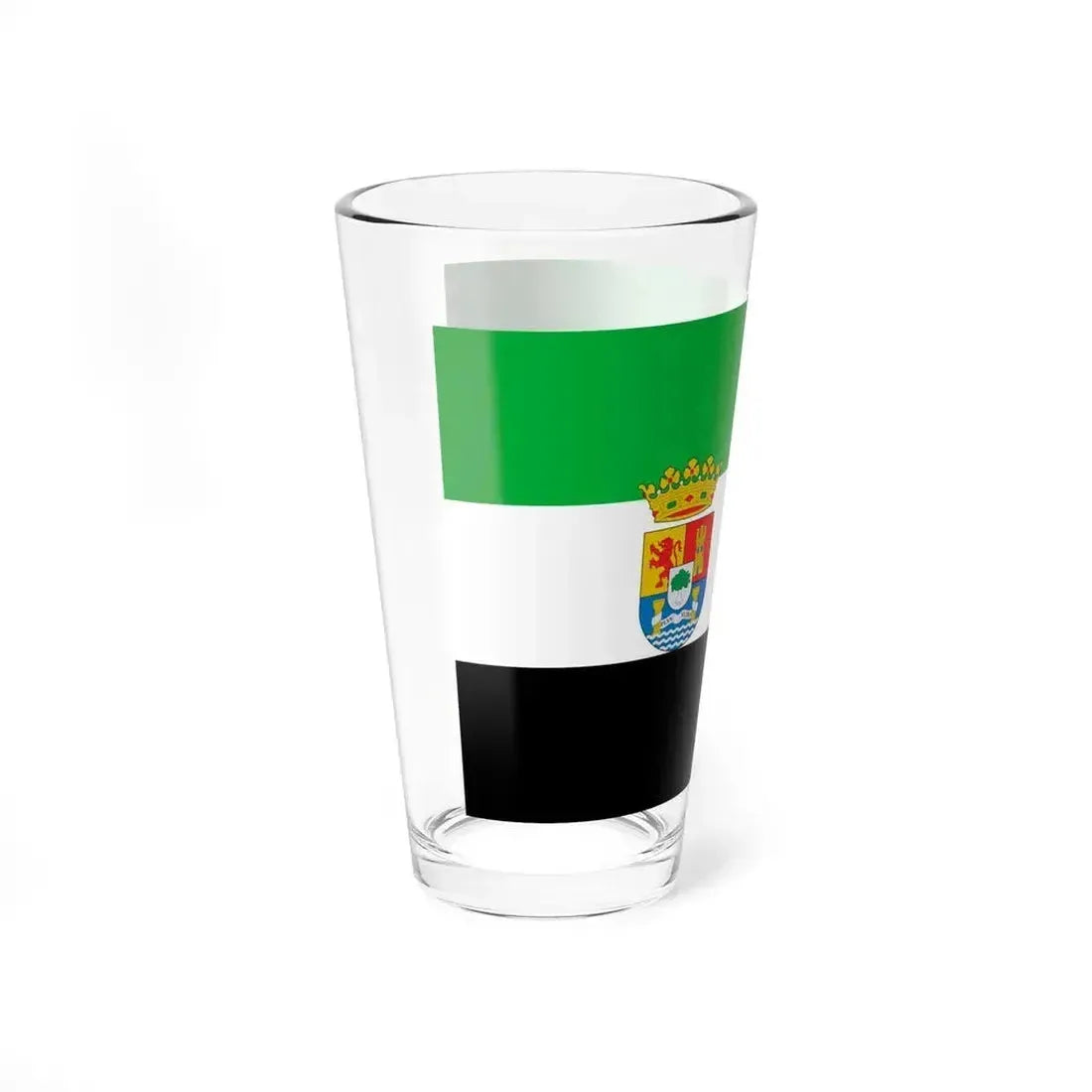 Flag of Extremadura Spain - Pint Glass 16oz - Go Mug Yourself
