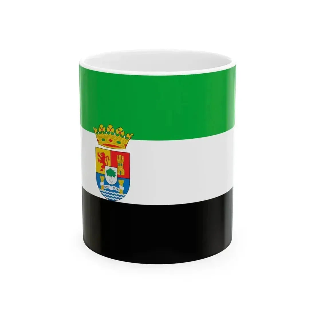 Flag of Extremadura Spain - White Coffee Mug 11oz - Go Mug Yourself