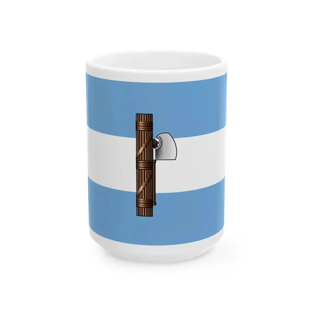 Flag of Fascist Party of Argentina (Argentina) White Coffee Mug 15oz - Go Mug Yourself