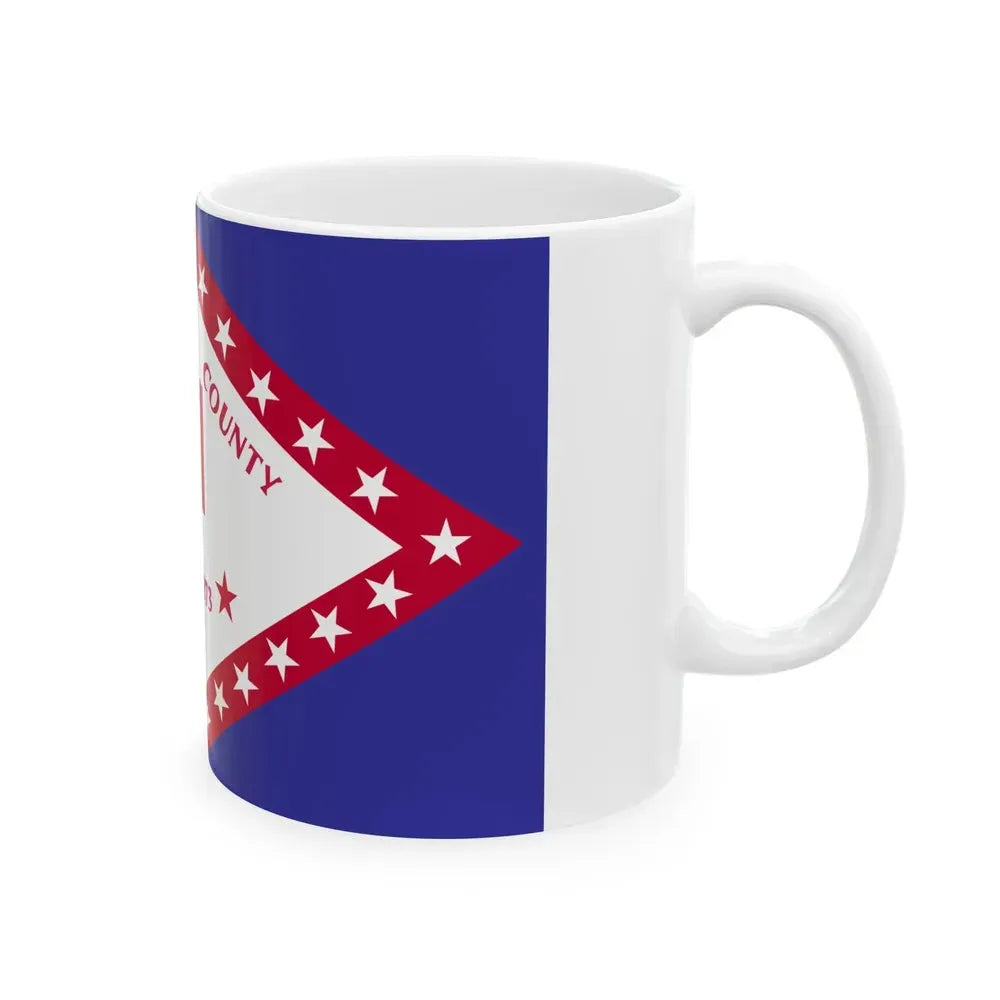 Flag of Faulkner County Arkansas (United States) White Coffee Mug - Go Mug Yourself