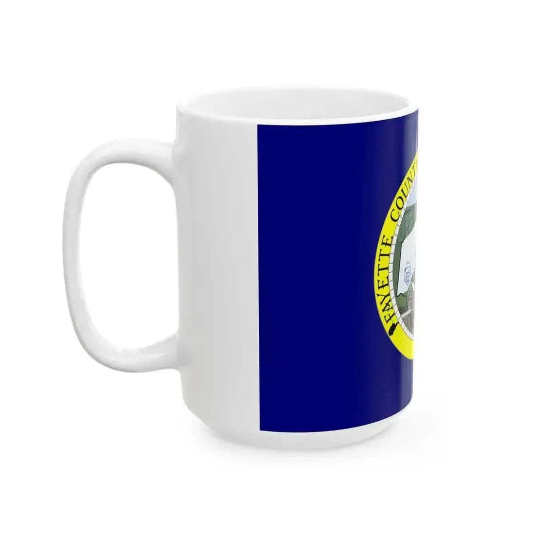 Flag of Fayette County West Virginia (United States) White Coffee Mug - Go Mug Yourself