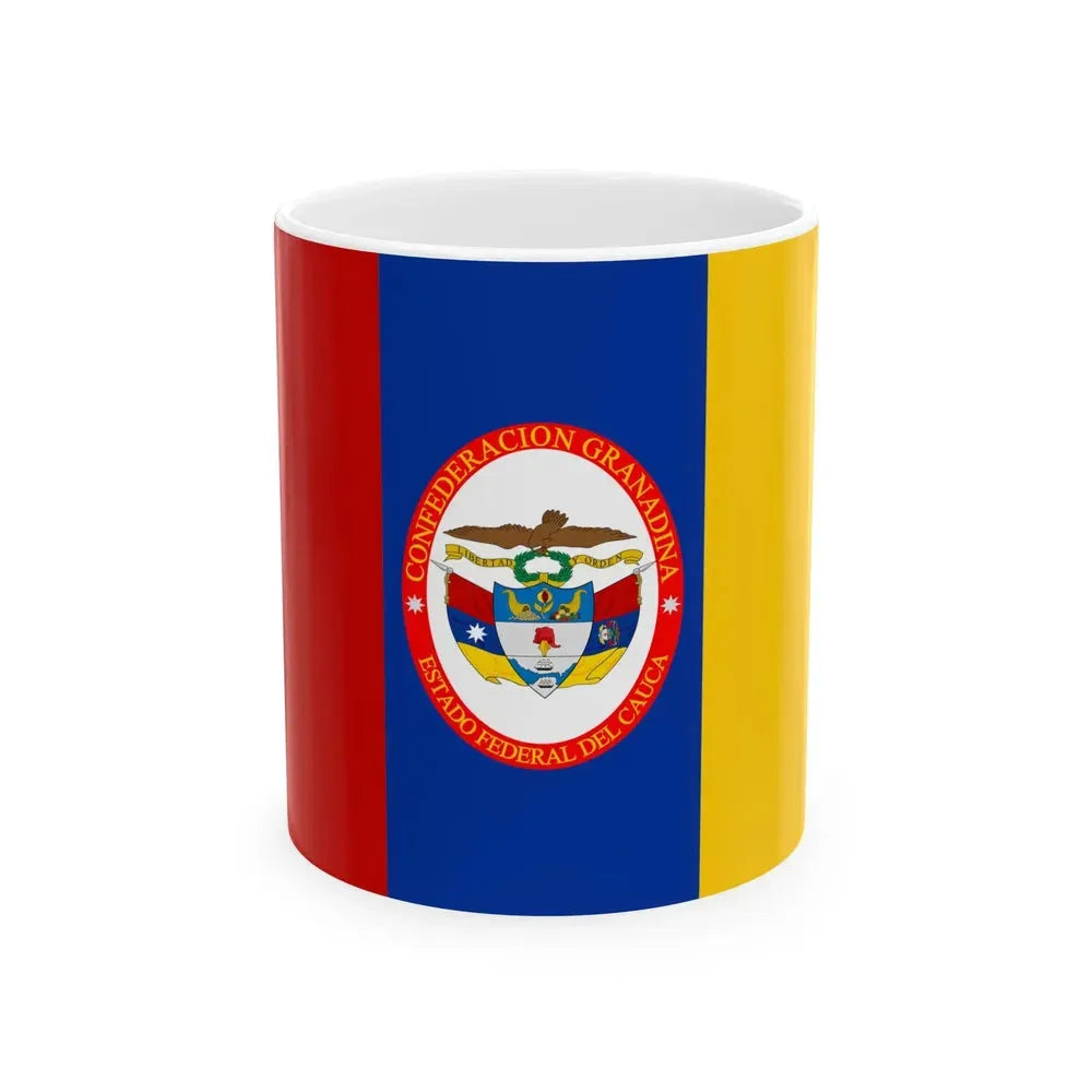 Flag of Federal State of Cauca (Colombia) White Coffee Mug 11oz - Go Mug Yourself