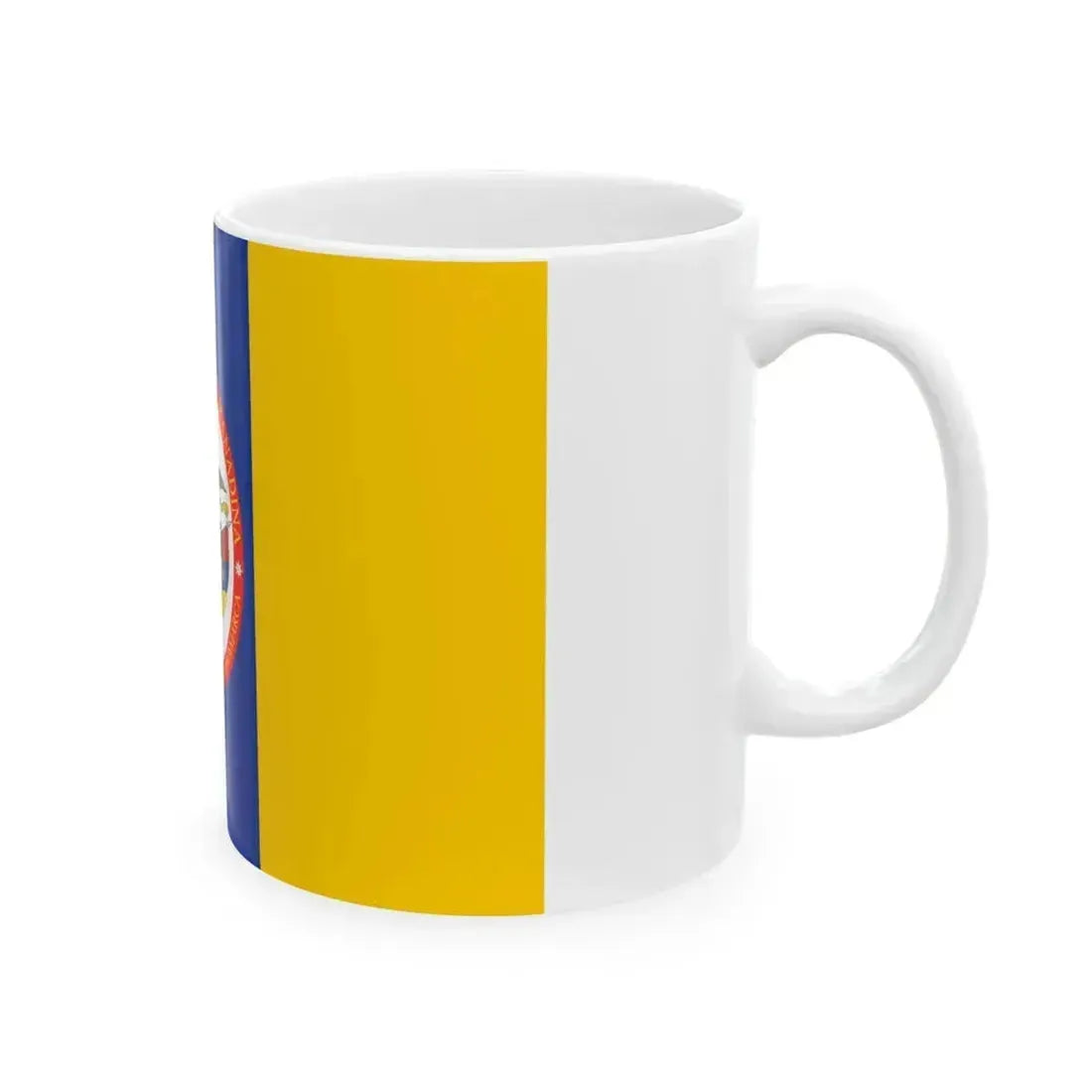 Flag of Federal State of Cundinamarca (Colombia) White Coffee Mug - Go Mug Yourself