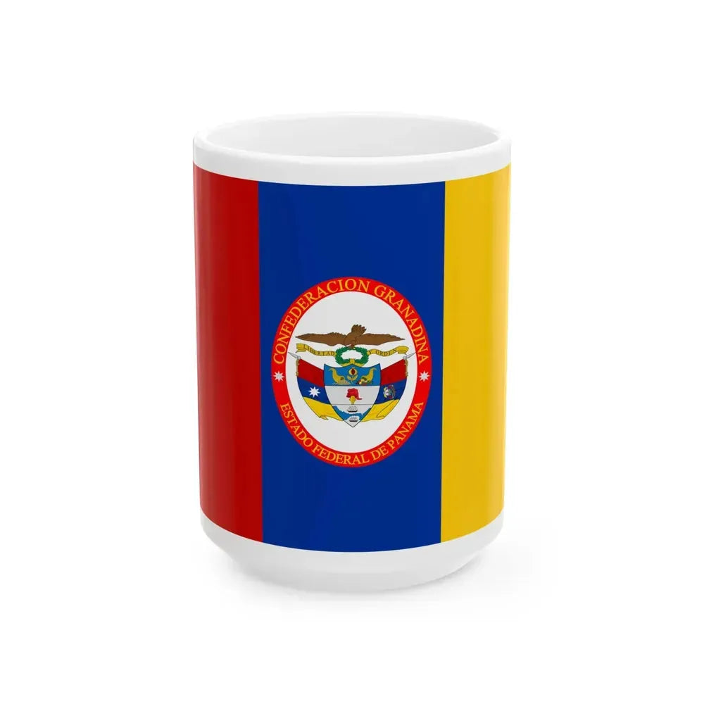 Flag of Federal State of Panama (Colombia) White Coffee Mug 15oz - Go Mug Yourself
