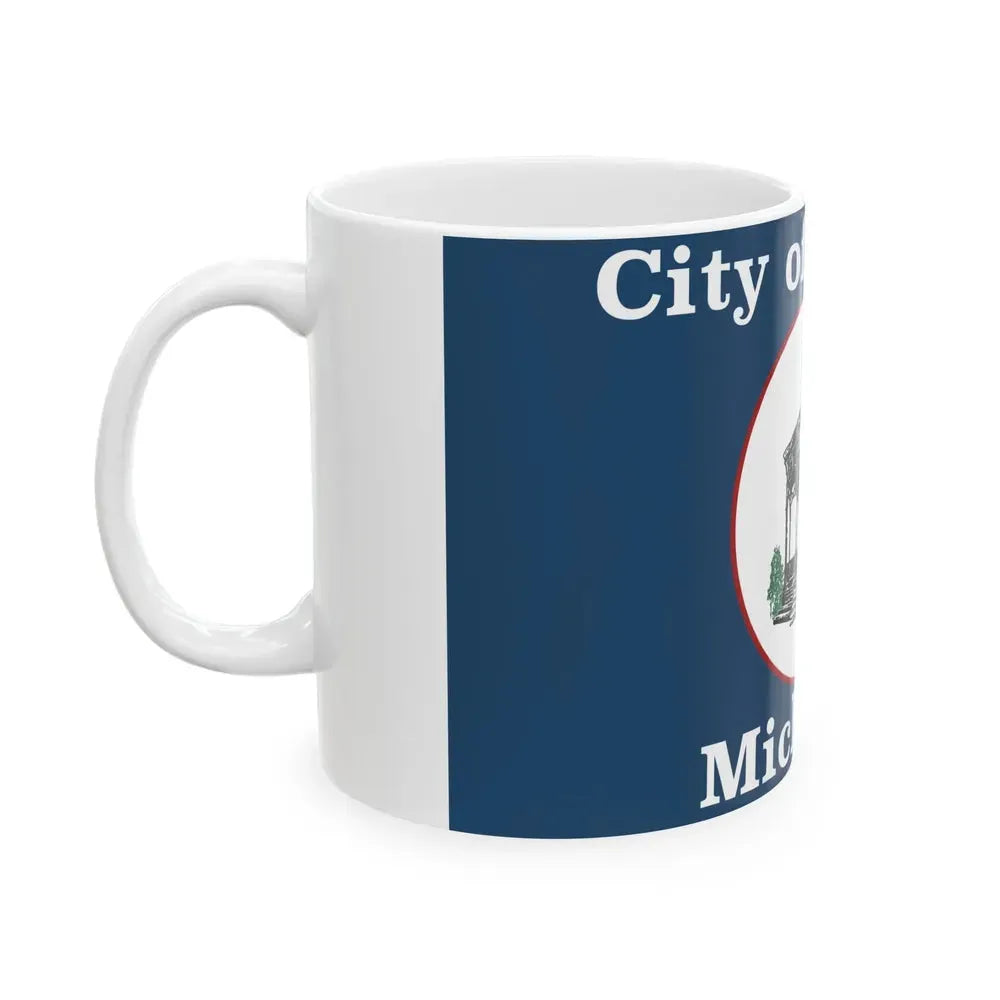 Flag of Fenton Michigan (United States) White Coffee Mug - Go Mug Yourself