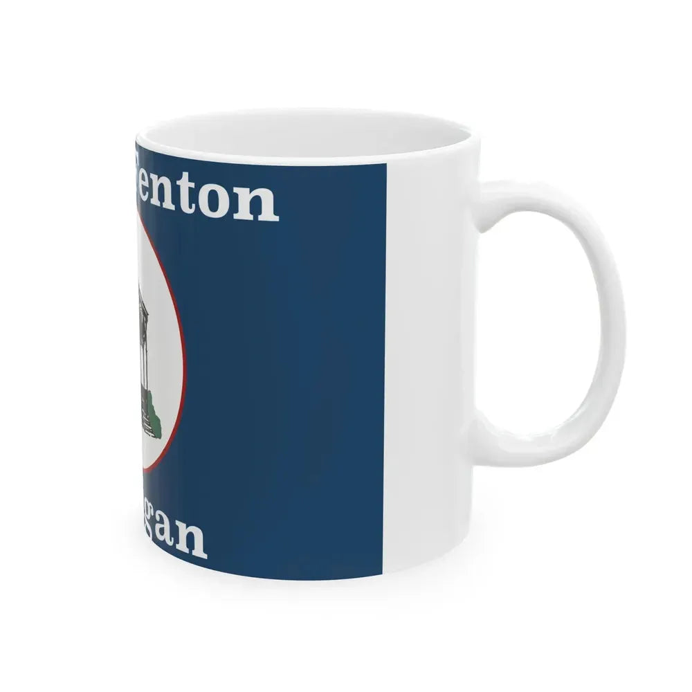 Flag of Fenton Michigan (United States) White Coffee Mug - Go Mug Yourself