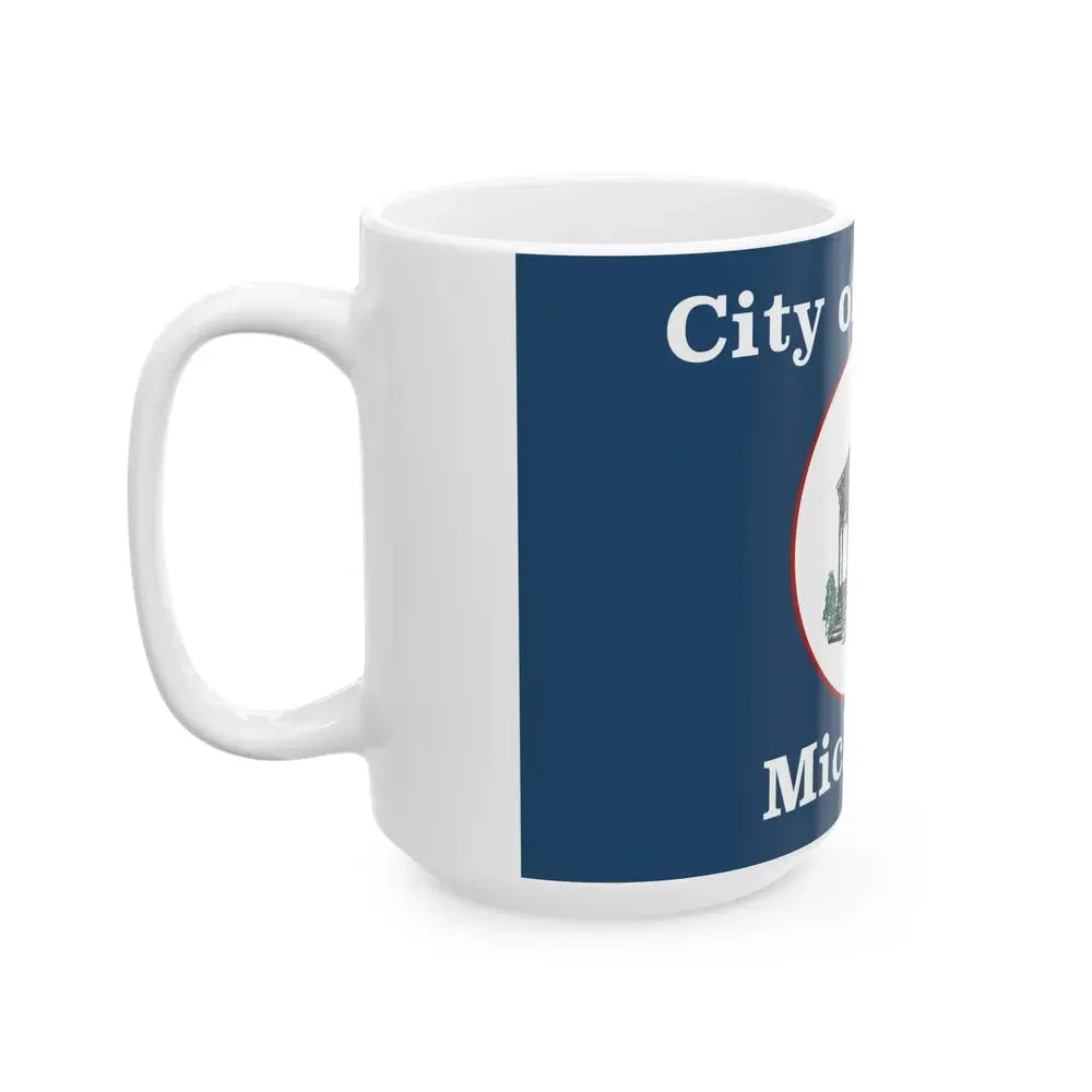 Flag of Fenton Michigan (United States) White Coffee Mug - Go Mug Yourself