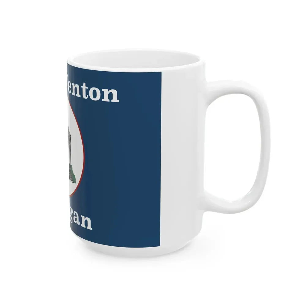 Flag of Fenton Michigan (United States) White Coffee Mug - Go Mug Yourself