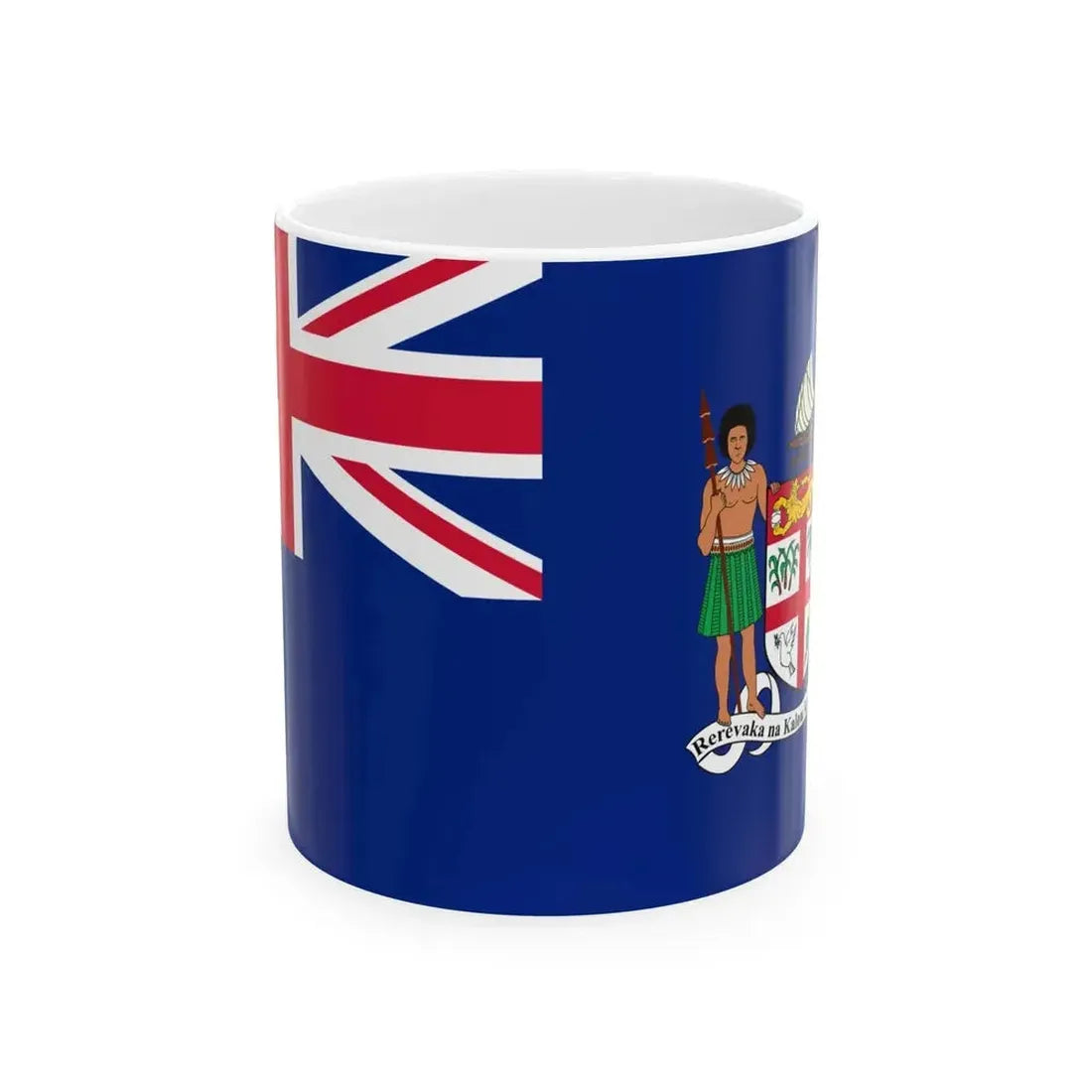 Flag of Fiji 1924-1970 (Fiji) White Coffee Mug 11oz - Go Mug Yourself