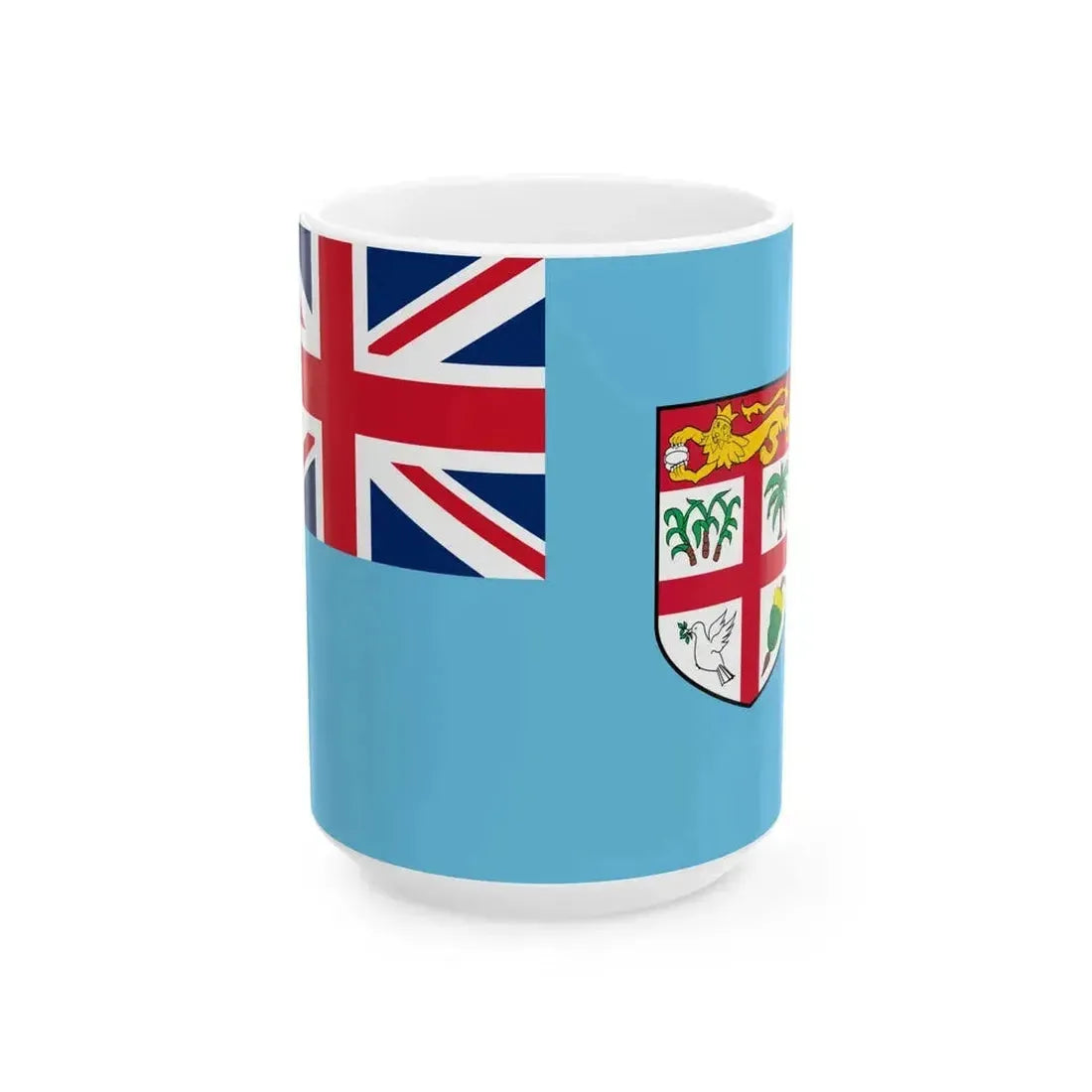 Flag of Fiji 3-2 (Fiji) White Coffee Mug 15oz - Go Mug Yourself