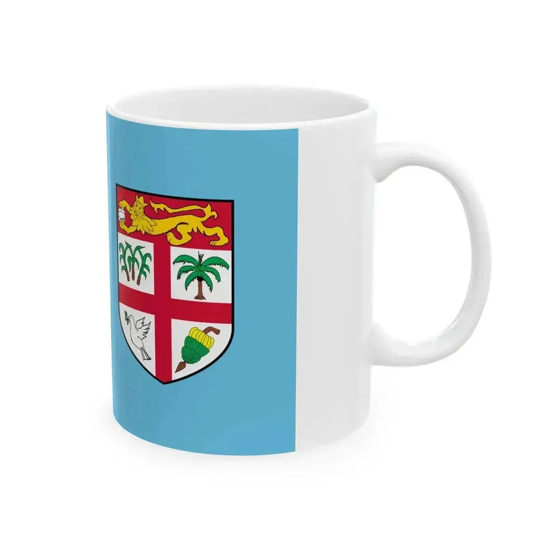 Flag of Fiji 3-2 (Fiji) White Coffee Mug - Go Mug Yourself